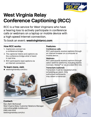 Relay Conference Captioning Flyer